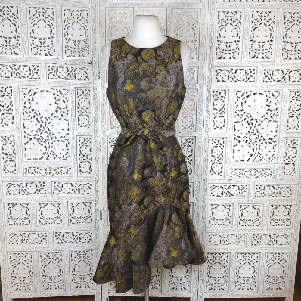 NWT Antonio Melani Sleeveless Asymmetric Midi Dress Sz 4 Sleeveless Cocktail
